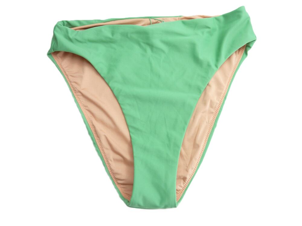 NWT J. Crew Women’s High Rise High Cut Leg Bikini Bottom Green Size S